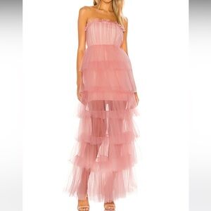 Lovers and friends Bobbit gown in pink worn once